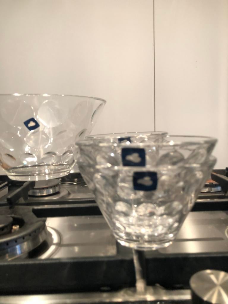 Leonardo Optic schaal met 4 dessertschaaltjes - Nieuw, Ophalen, Nieuw, Glas, Schaal