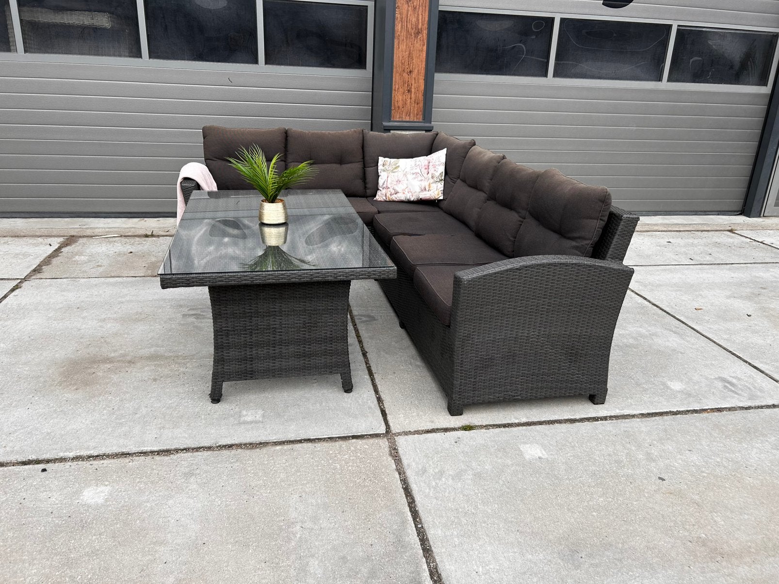 Mooie dining loungeset in perfecte staat - 250x250cm, Ophalen, ., Meer dan 8 zitplaatsen, Zo goed als nieuw