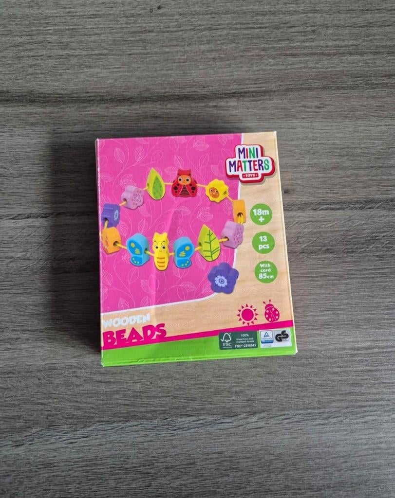 Mini Matters houten rijgkralen, Ophalen, Zo goed als nieuw