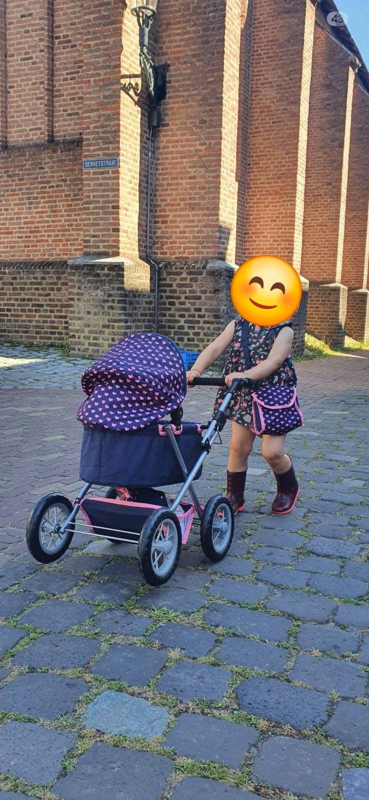 Poppenwagen, poppen draagzak en poppenbed, Ophalen, Zo goed als nieuw, Babypop