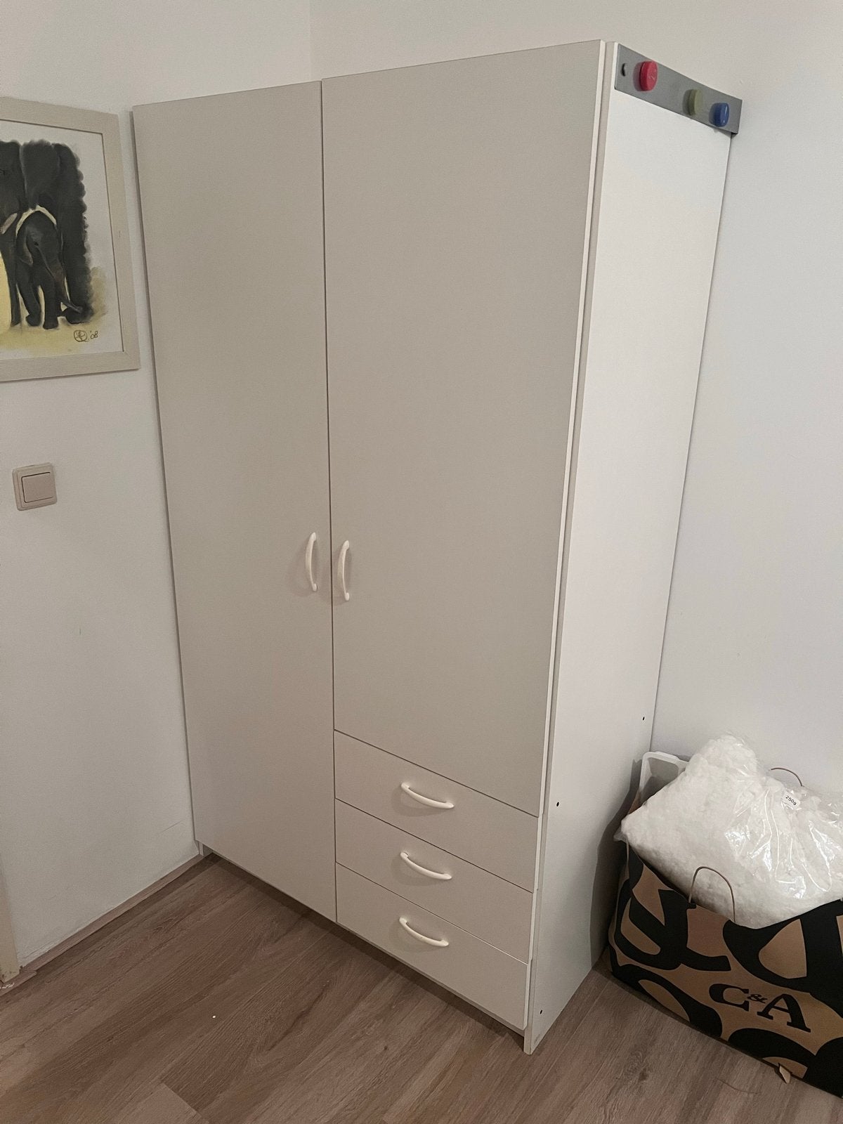 Witte kast - Gratis Ophalen, Huis en Inrichting, Kasten | Kledingkasten, Ophalen, Gebruikt, 50 tot 100 cm, Met lade(s)