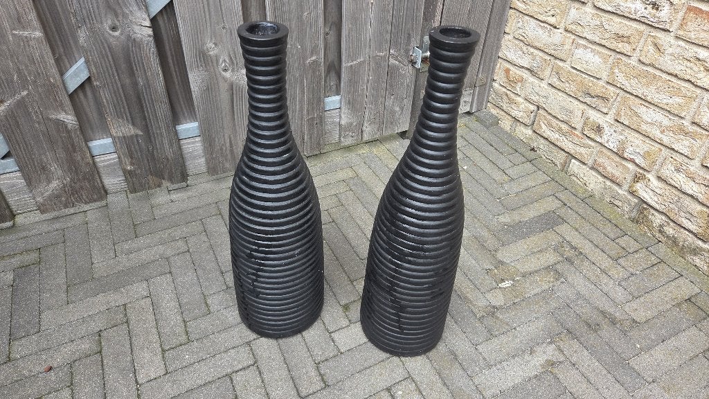 Vintage ‘Havtorn Färm’ vloervaas KEA, Ophalen, Zwart, Zo goed als nieuw, Steen/keramiek