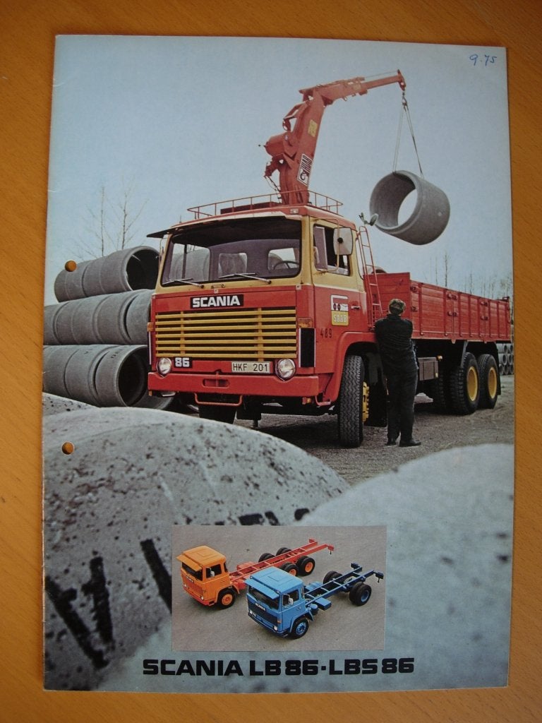 Scania LB / LBS 86 Brochure 1975 - LB86 LBS86 - NL, Gelezen, Ophalen of Verzenden, Overige merken, Scania