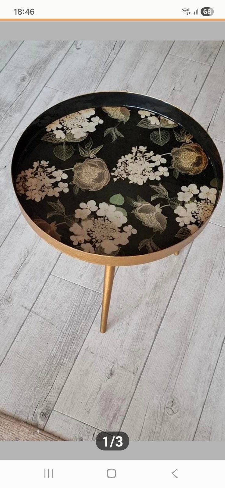 Bijzettafel, Huis en Inrichting, Tafels | Bijzettafels, Minder dan 45 cm, Minder dan 55 cm, Metaal of Aluminium, Rond
