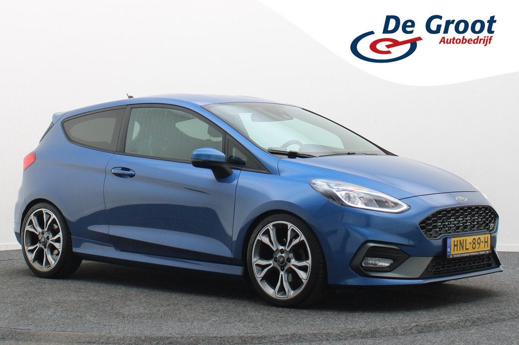 Ford Fiesta 1.5 ST Recaro Schaalstoelen, Carbon, Airco, Crui, Auto's, Ford, Voorwielaandrijving, Stof, Blauw, Bedrijf