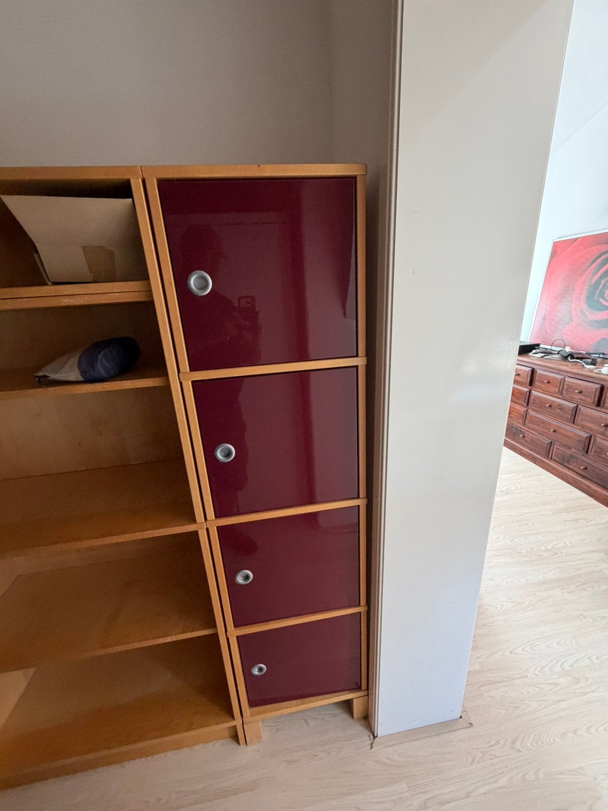 Boekenkast met deurtjes, Ophalen, Gebruikt, 25 tot 50 cm, 150 tot 200 cm