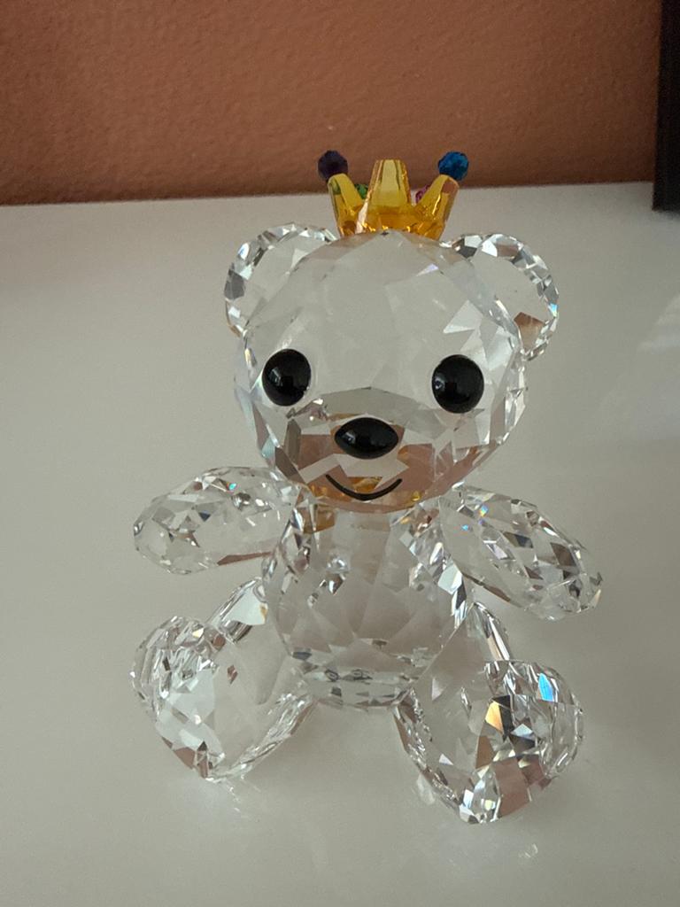 Swarovski Kristallen Beer met Kroon - Zo goed als nieuw, Ophalen of Verzenden, Zo goed als nieuw, Figuurtje