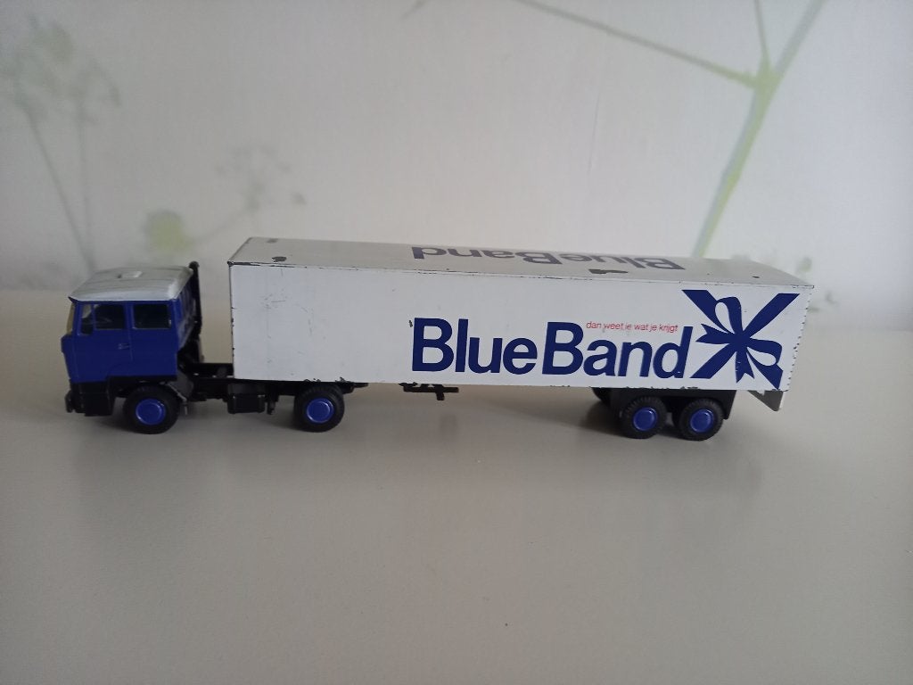 Daf 2800 met eurotrailer Bleu Band, Ophalen of Verzenden, Gebruikt, Bus of Vrachtwagen, Lion Toys