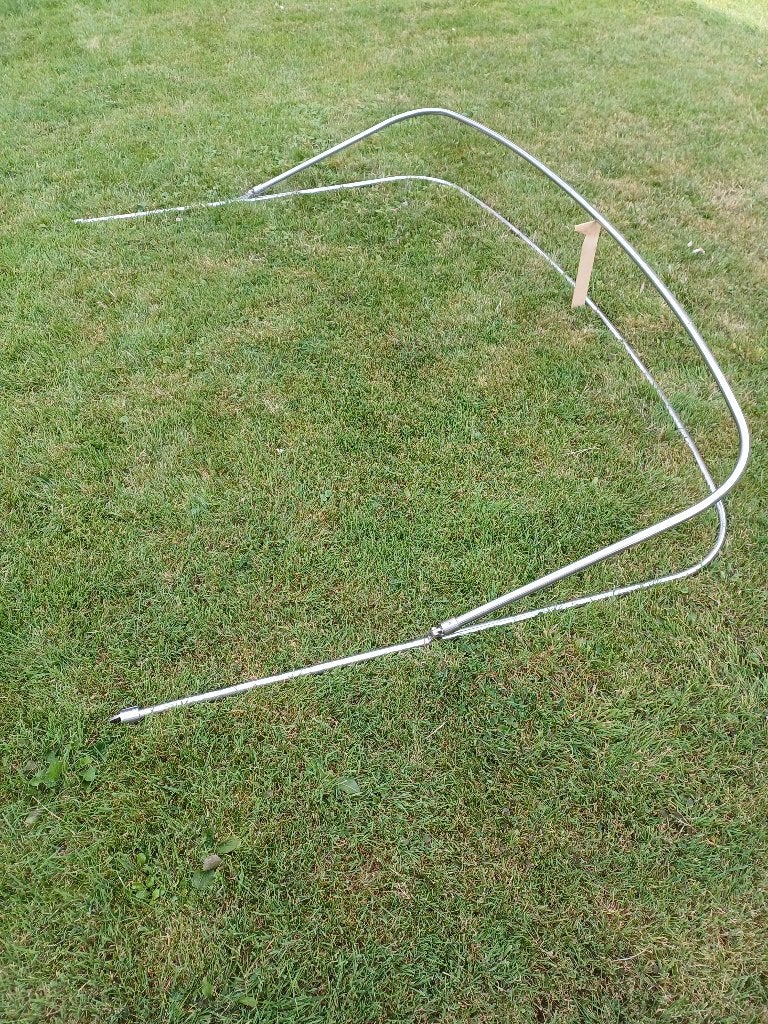 Rvs beugel voor tent/biminitop op boot, Ophalen, Gebruikt, Motorboot
