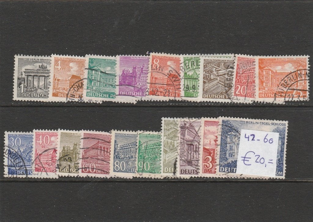 deutsche post berlin- mi 42-60, Ophalen of Verzenden, BRD