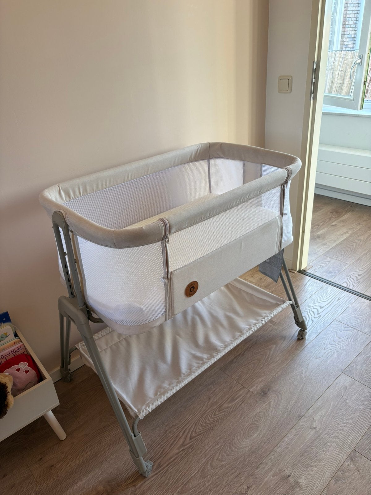 Beige cosleeper met ademend matras, Ophalen, Zo goed als nieuw, Wieg