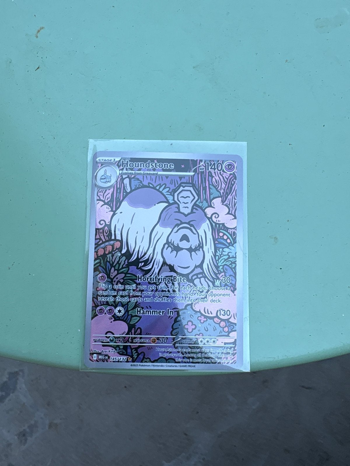 Houndstone Pokémon Kaart - Full Art, Ophalen of Verzenden, Zo goed als nieuw, Losse kaart