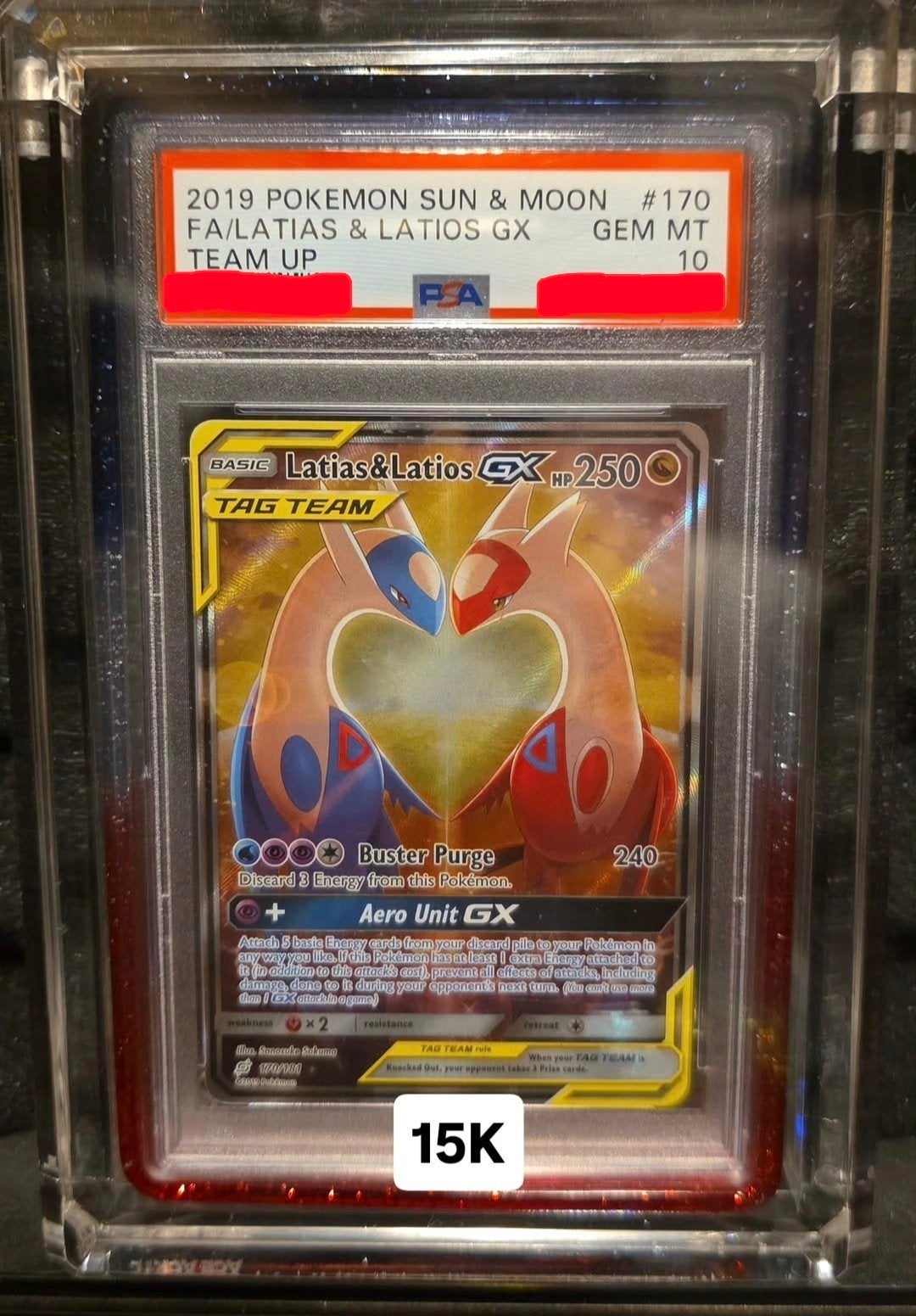Latias & Latios Team Up PSA 10, Ophalen of Verzenden, Nieuw, Losse kaart, Foil