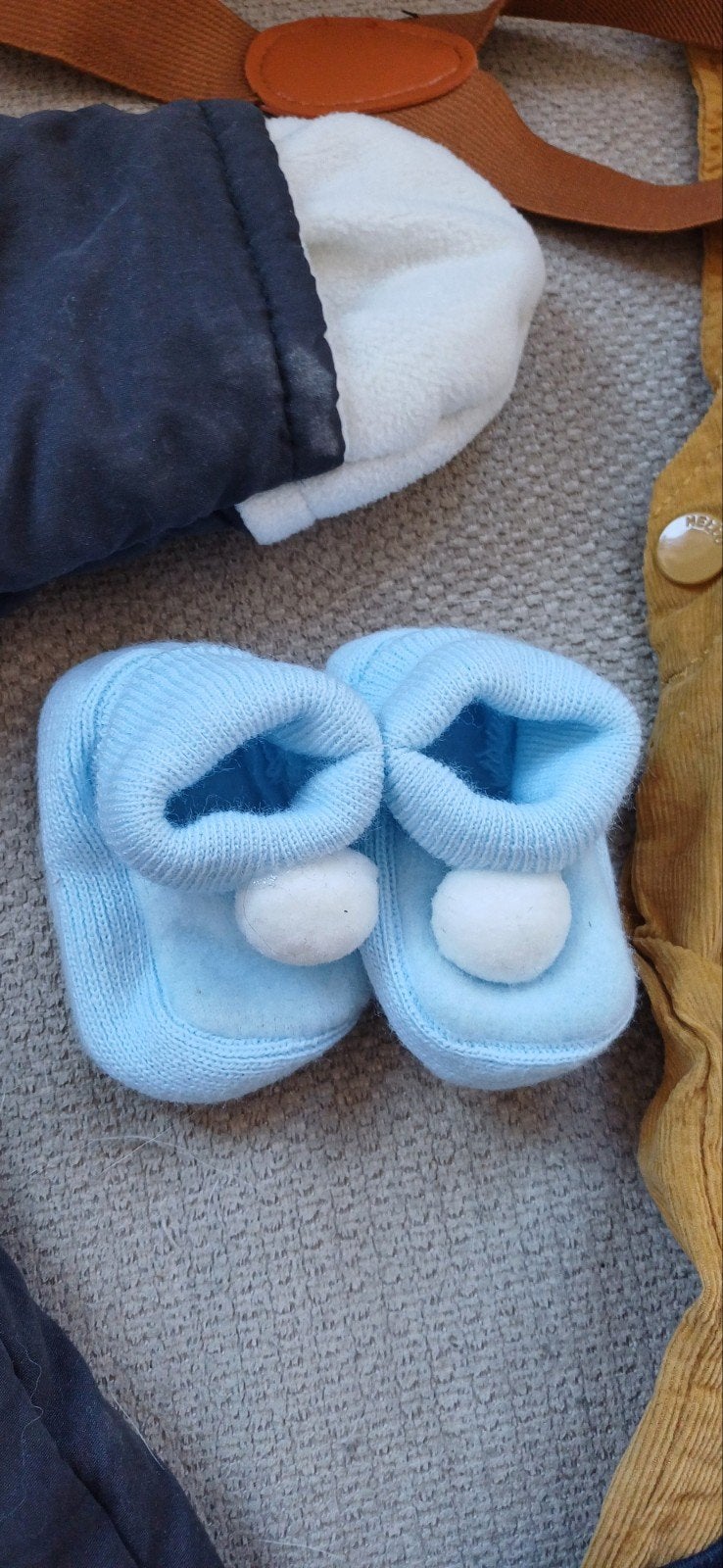 Babykleding pakket: jas, rompers, schoentjes (maat 50-, Ophalen, Zo goed als nieuw
