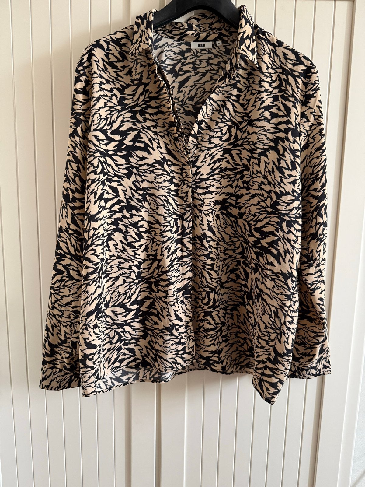 WE blouse met dierenprint - Maat XL, Ophalen of Verzenden, Zo goed als nieuw, Maat 46/48 (XL) of groter, Beige