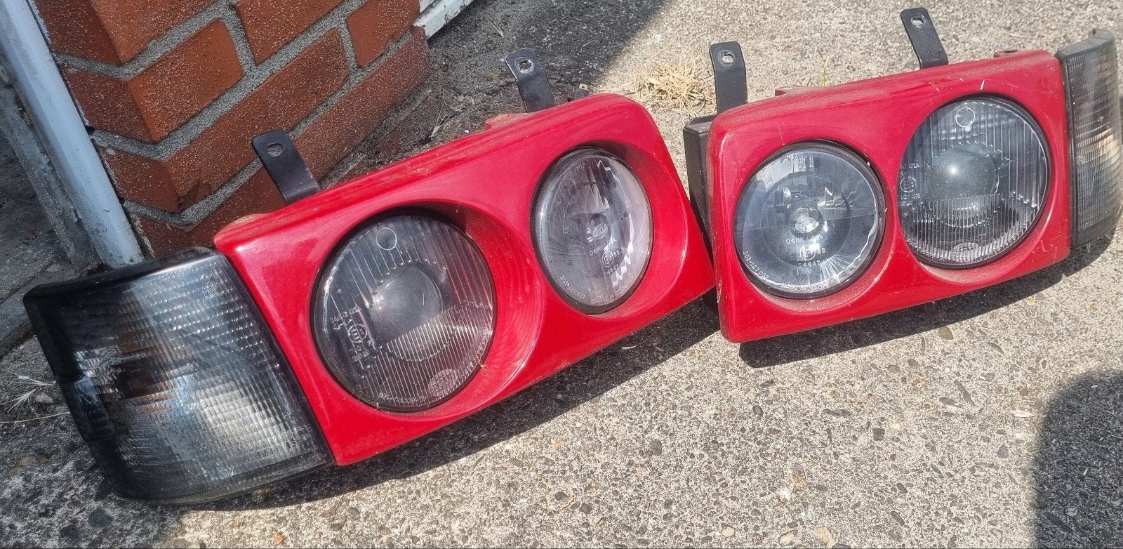 Mooi set blacklight koplampen voor volkwagen bus t2-t3, Ophalen, Gebruikt, Volkswagen