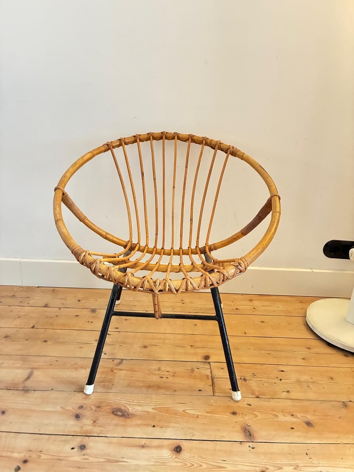 Vintage Bamboe Rotan Stoel - Jaren '60 Design, Ophalen