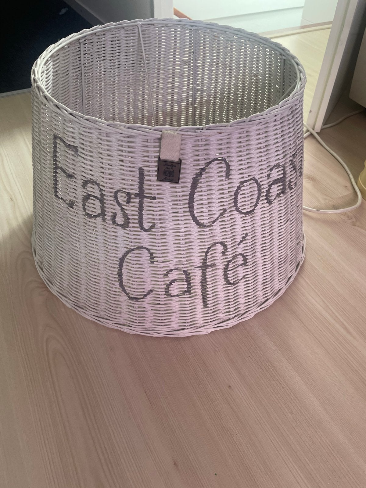 Riviera Maison Lampenkap "East Coast Café", Ophalen, Gebruikt, Wit, Rond