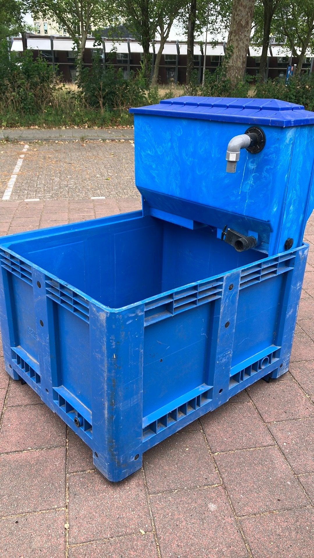 Quarantainebak  met filter voor vissen, Ophalen