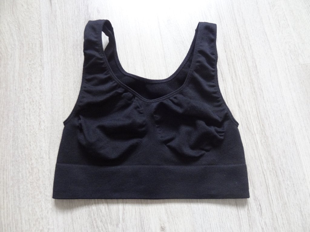 Nieuwe zwarte sport bh maat s zonder beugels, elastisch, Zwart, Overige typen, Nieuw, Ophalen of Verzenden