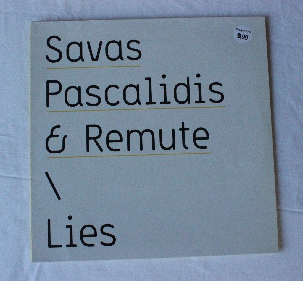 Savas pascalidis & remute -  lies, Ophalen of Verzenden, Gebruikt, 12 inch, Overige genres