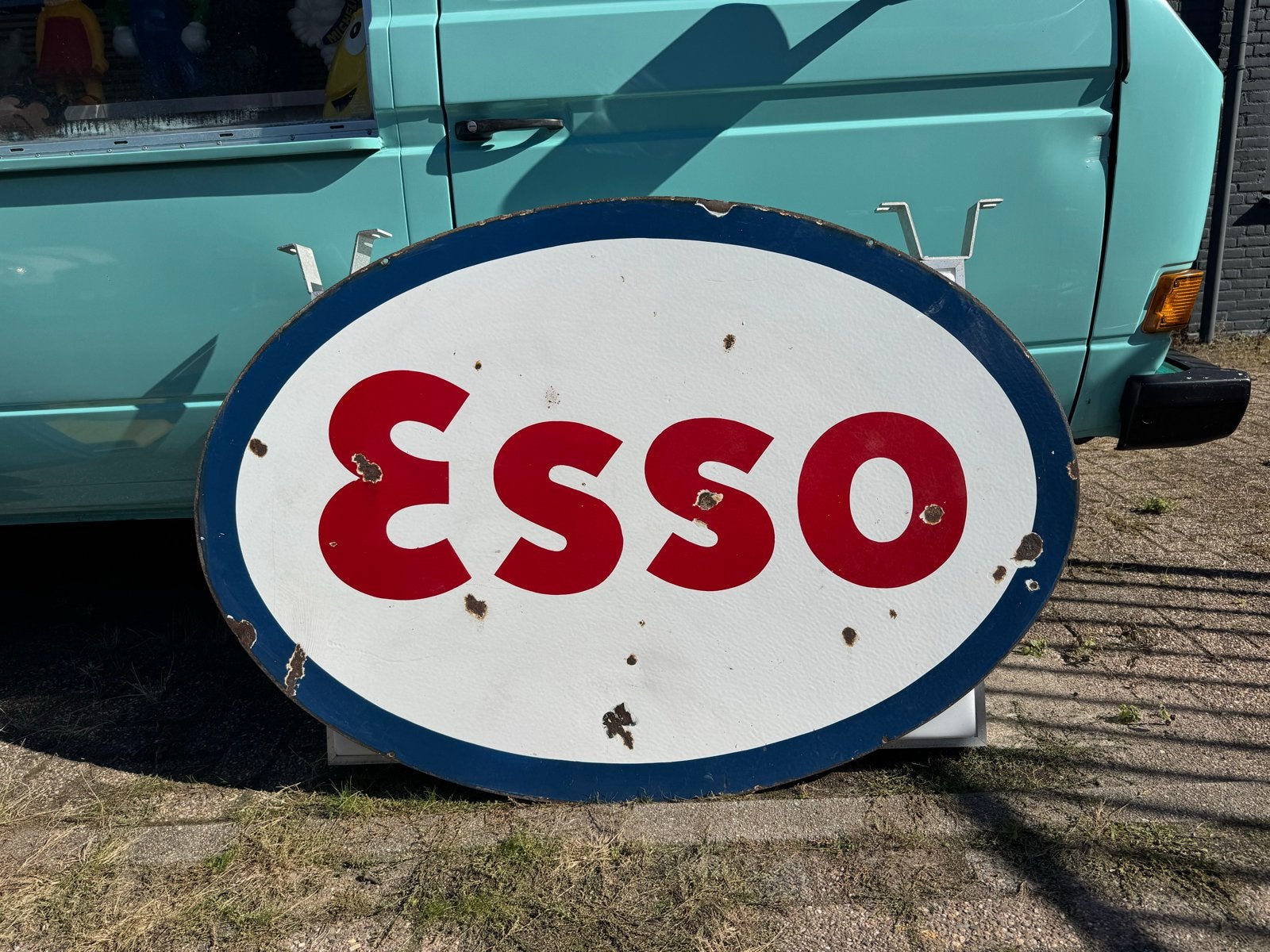Esso Emaille Reclamebord - Origineel Ovaal XL, Ophalen