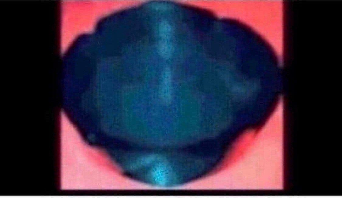 Asbakje blauw glas, Ophalen, Gebruikt