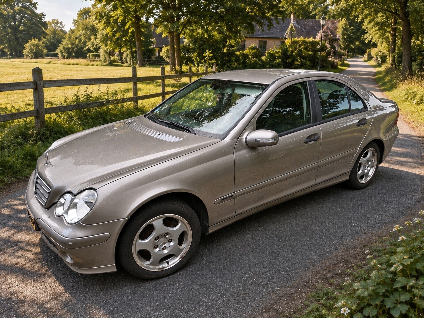 Mercedes-Benz C-Klasse 2.2 CDI C200 Sedan 2006 Grijs, Auto's, Achterwielaandrijving, 4 cilinders, Origineel Nederlands, Overige kleuren