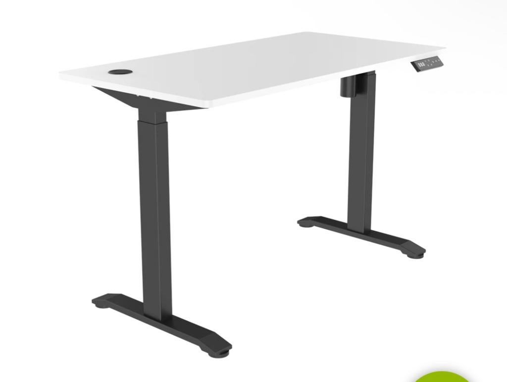 Ikea mittzon bureau hoogglans met zwart ondersfel, Huis en Inrichting, Bureaus, Ophalen, Zo goed als nieuw
