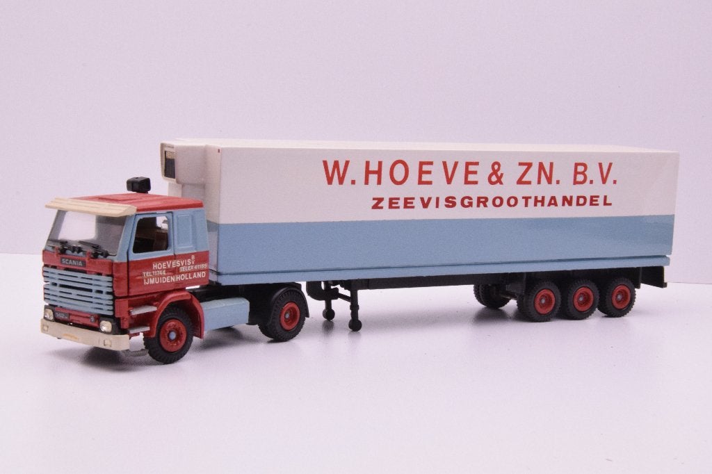 Scania 142-V8  ''  W. Hoeve & Zn  ijmuiden ''  Tekno code 3, Ophalen of Verzenden, Gebruikt, Bus of Vrachtwagen, Tekno