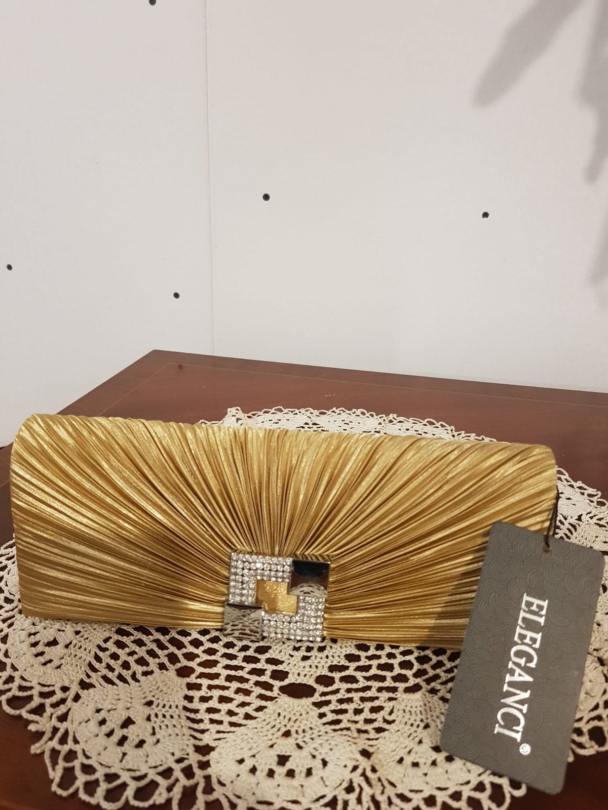Nieuwe Eleganci Avondtasje Goud met Ketting, Ophalen of Verzenden, Nieuw, Overige kleuren, Avondtasje