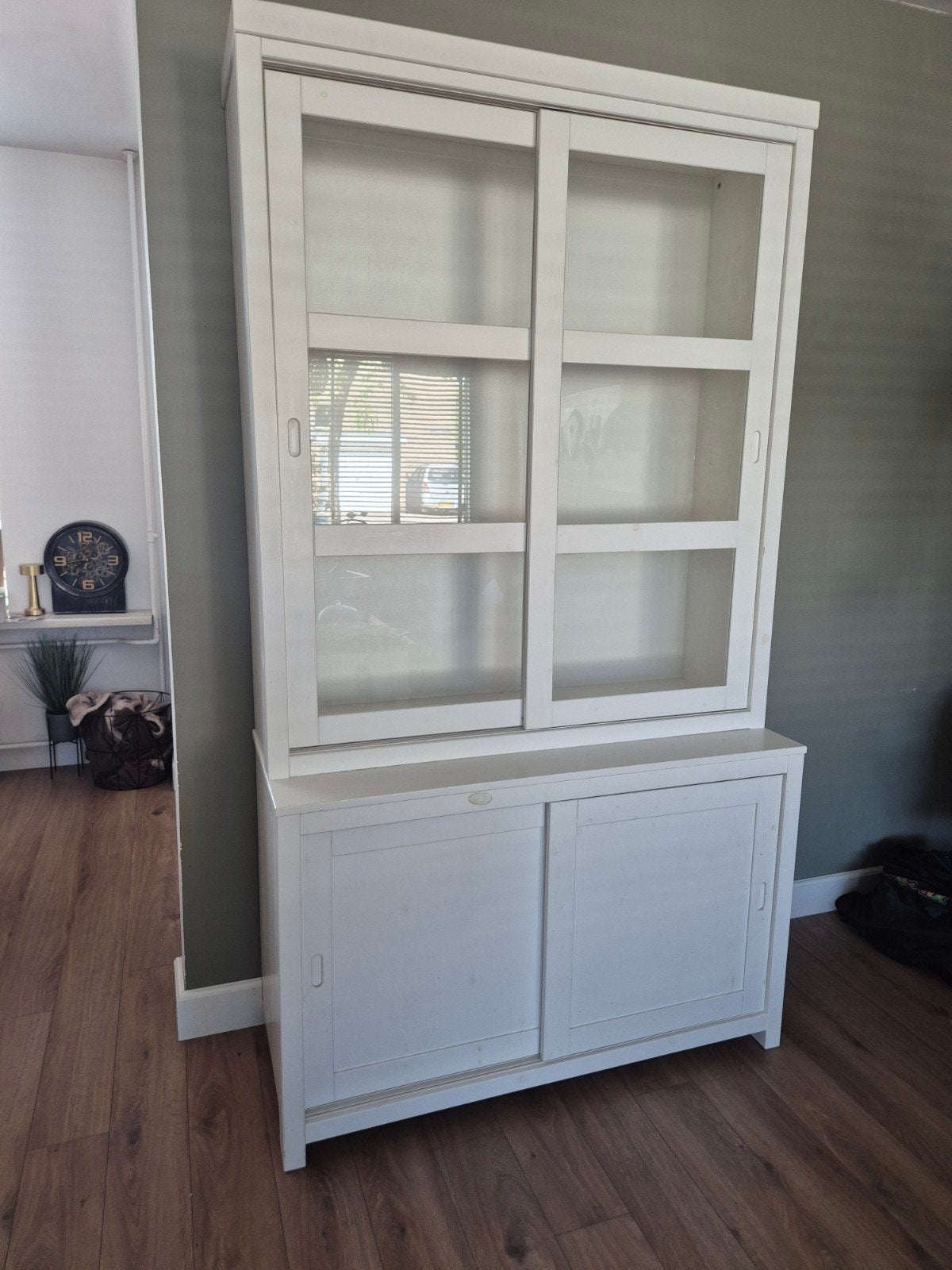 Witte buffetkast, Ophalen, Gebruikt, 100 tot 150 cm, 200 cm of meer
