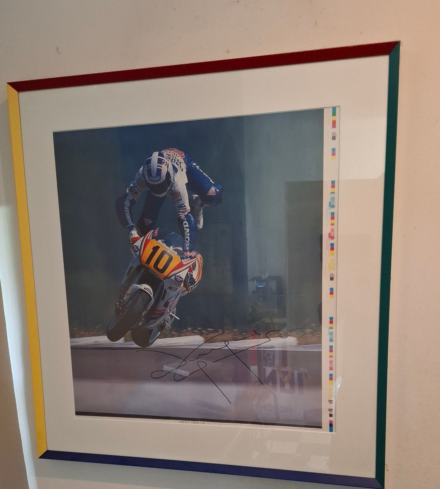 Wayne Gardner, NSR500 Honda, GP Brno 1990 gesigneerd., Ophalen