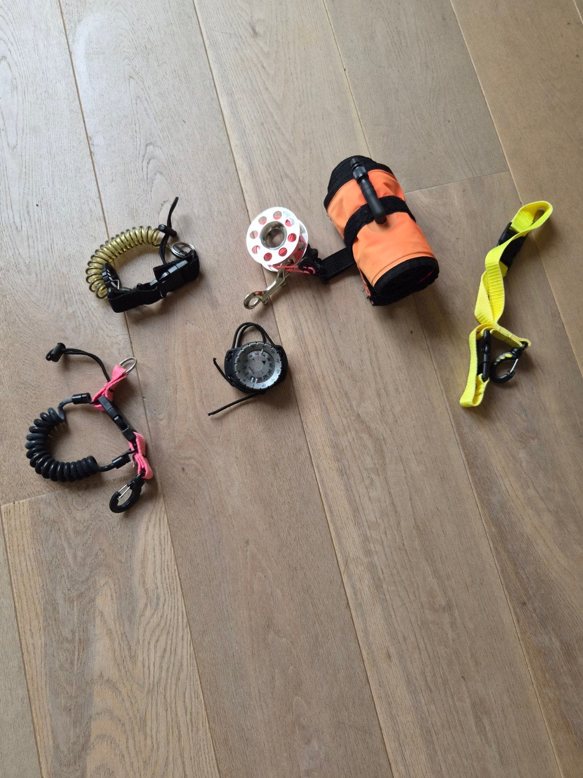 Decoballon met vingerreel, 2 spiraalkoorden en 1 kompas, Watersport en Boten, Ophalen