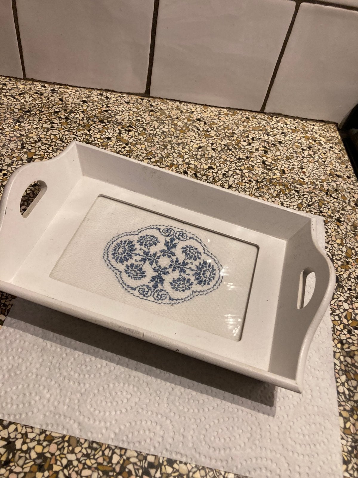 Leuk dienblaadje, Ophalen of Verzenden, Zo goed als nieuw, Overige vormen, Overige materialen