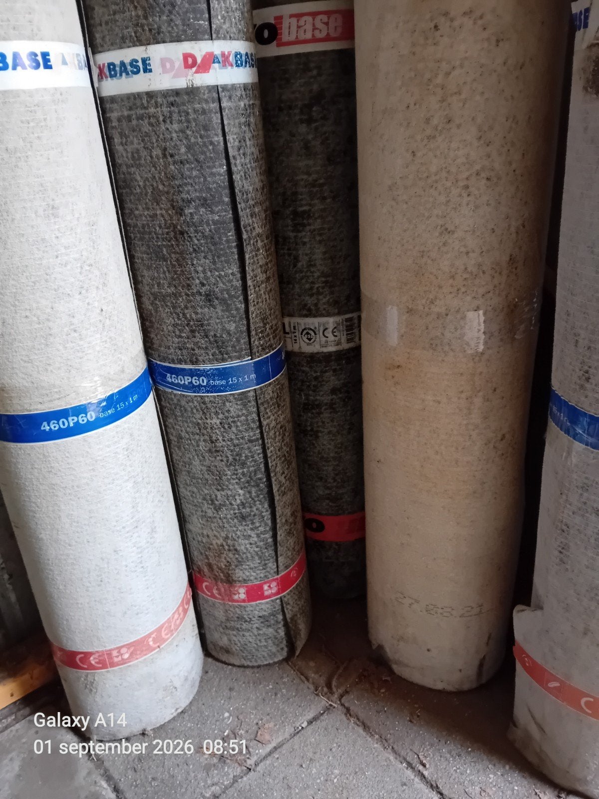 4 rollen onderlaag dakbedekking polyester per 14 bij 1 mtr d, Doe-het-zelf en Verbouw, Overige materialen, Zwart, Nieuw, Ophalen of Verzenden