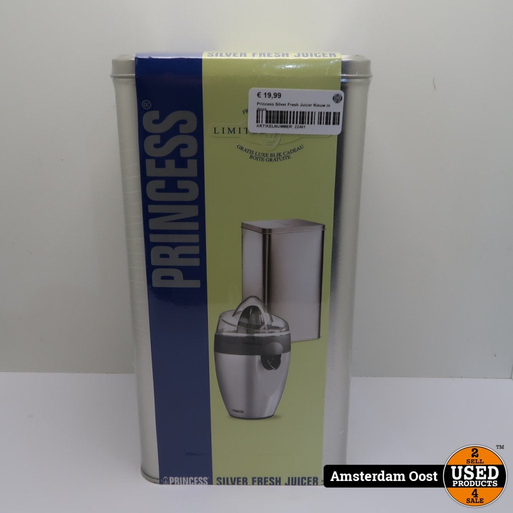 Princess Silver Fresh Juicer | Nieuw Verpakking, Princess, Gebruikt, Support@princess.com, Princess, Ringdijk 8
2921 LJ Krimpen aan den IJssel
Netherlands