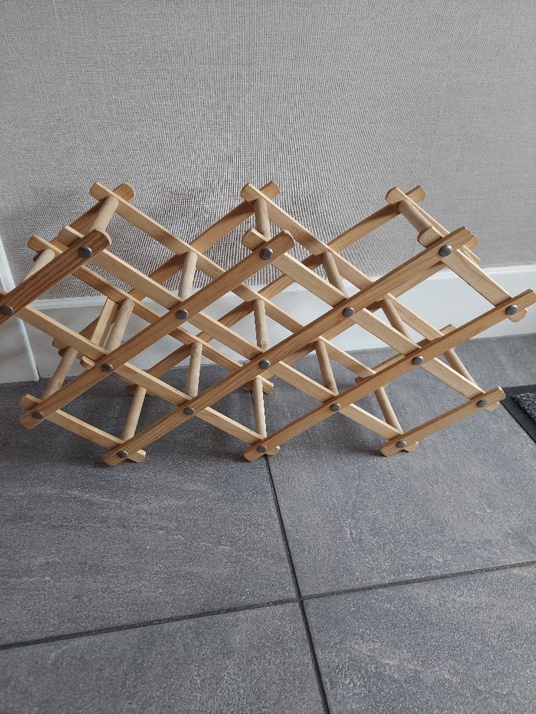 vintage schaar wijnrek, Ophalen of Verzenden, Zo goed als nieuw, 25 flessen of meer, 5 – 50