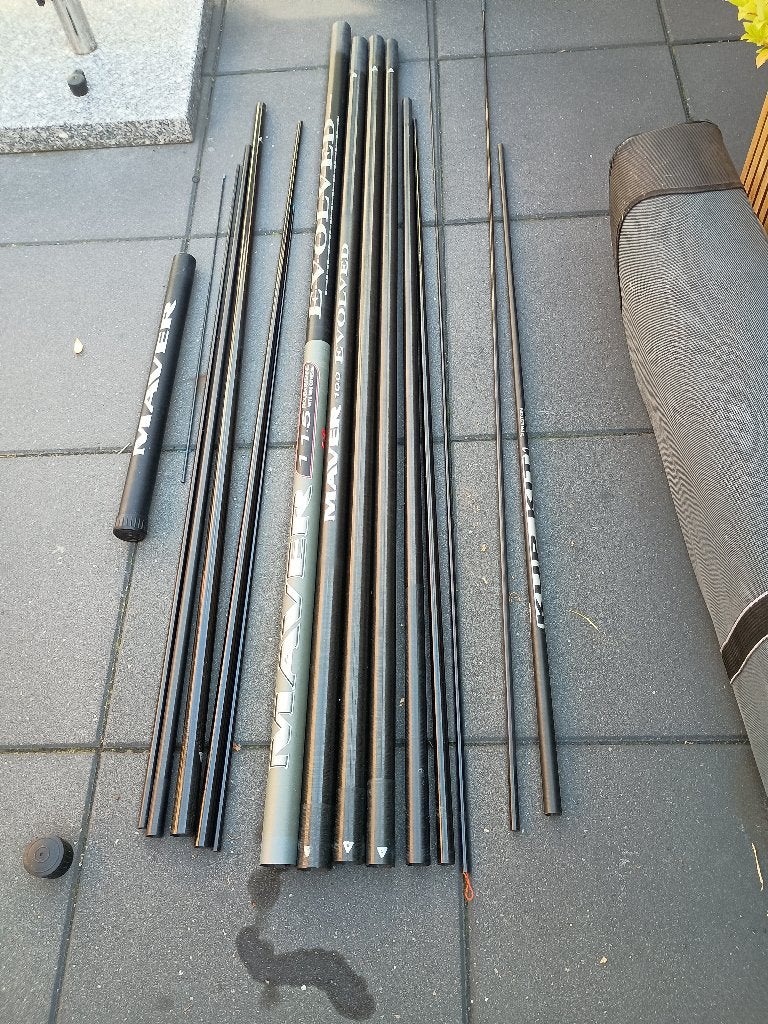 Hengel 11.50 meter, Watersport en Boten, Ophalen, Gebruikt, Vaste hengel