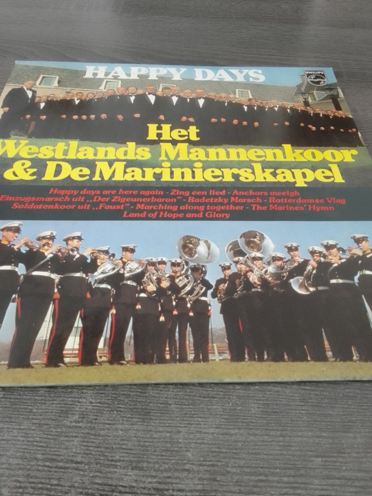 Het Westlands Mannenkoor & De Marinierskapel - Happy Days LP, Ophalen, LP, Gebruikt, Overige genres
