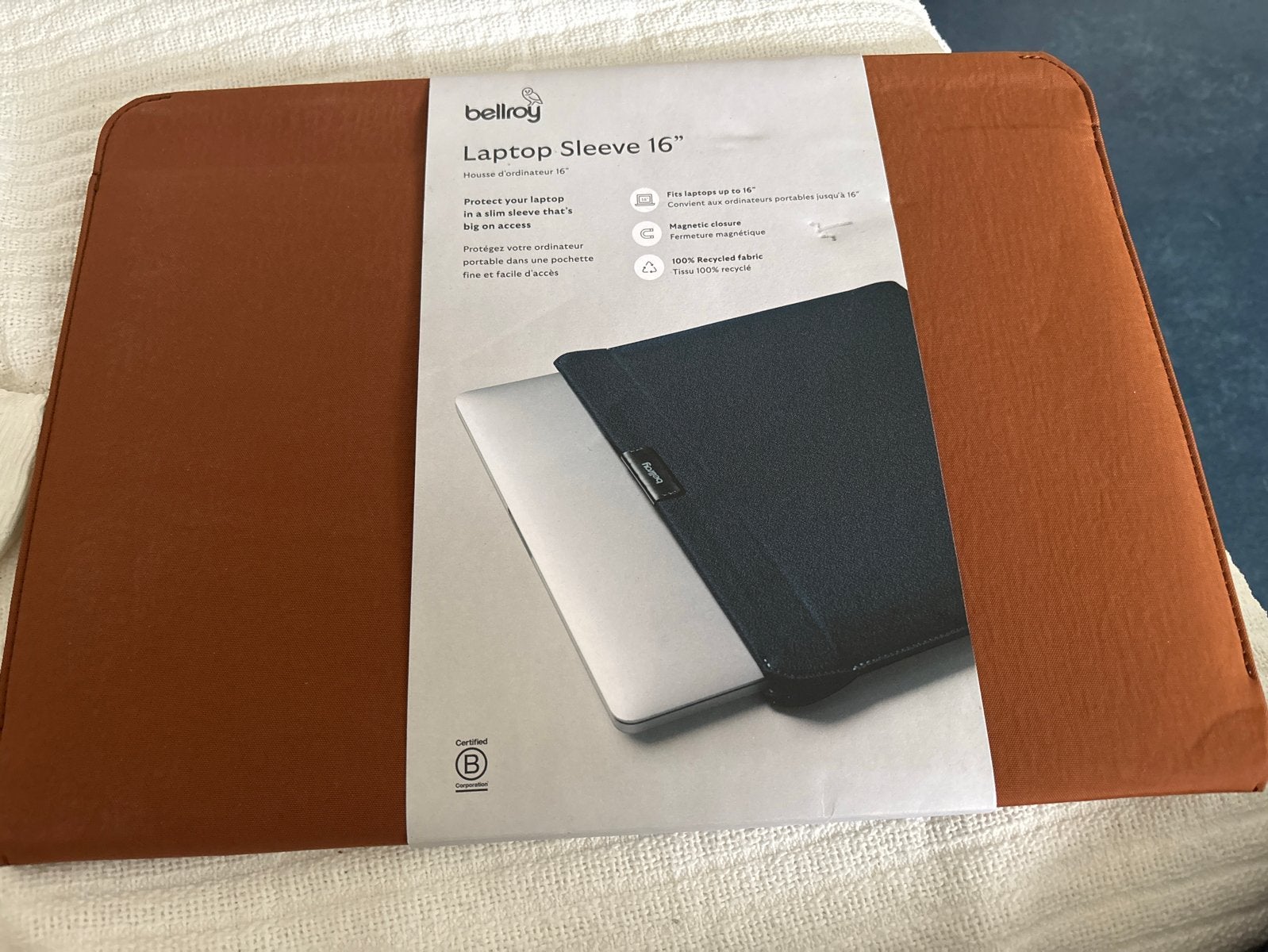 Bellroy Laptop Sleeve 16 inch - Bruin, Nieuw, Ophalen of Verzenden, Laptophoes, Overige merken