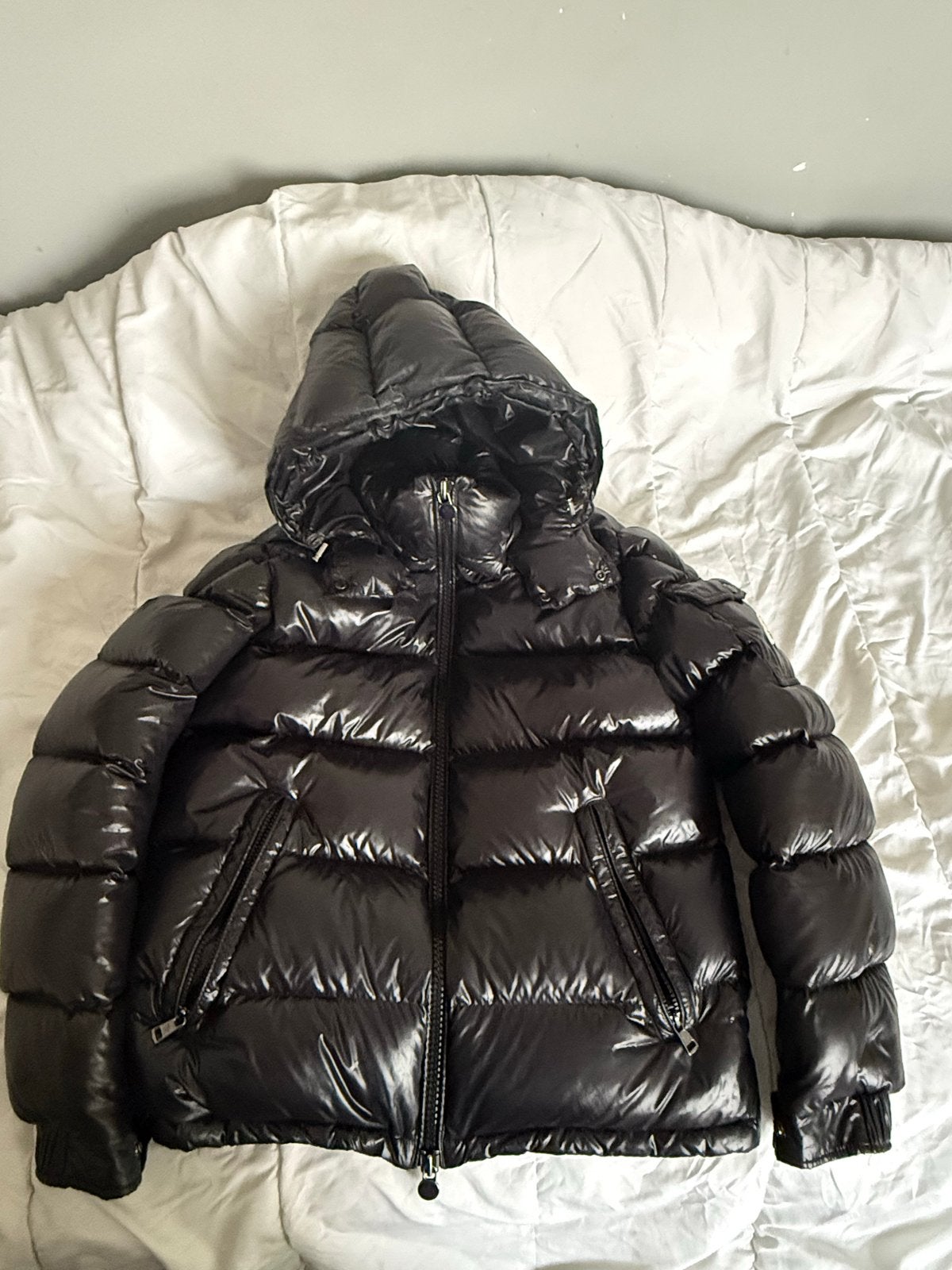 Moncler Maya Puffer Jas Zwart Black, Kleding | Heren, Verzenden, Zo goed als nieuw, Overige maten, Zwart