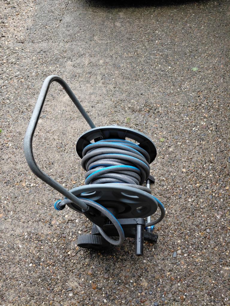 Tuinslang haspel met slang, Tuin en Terras, Ophalen of Verzenden, Gebruikt, Tuinslang