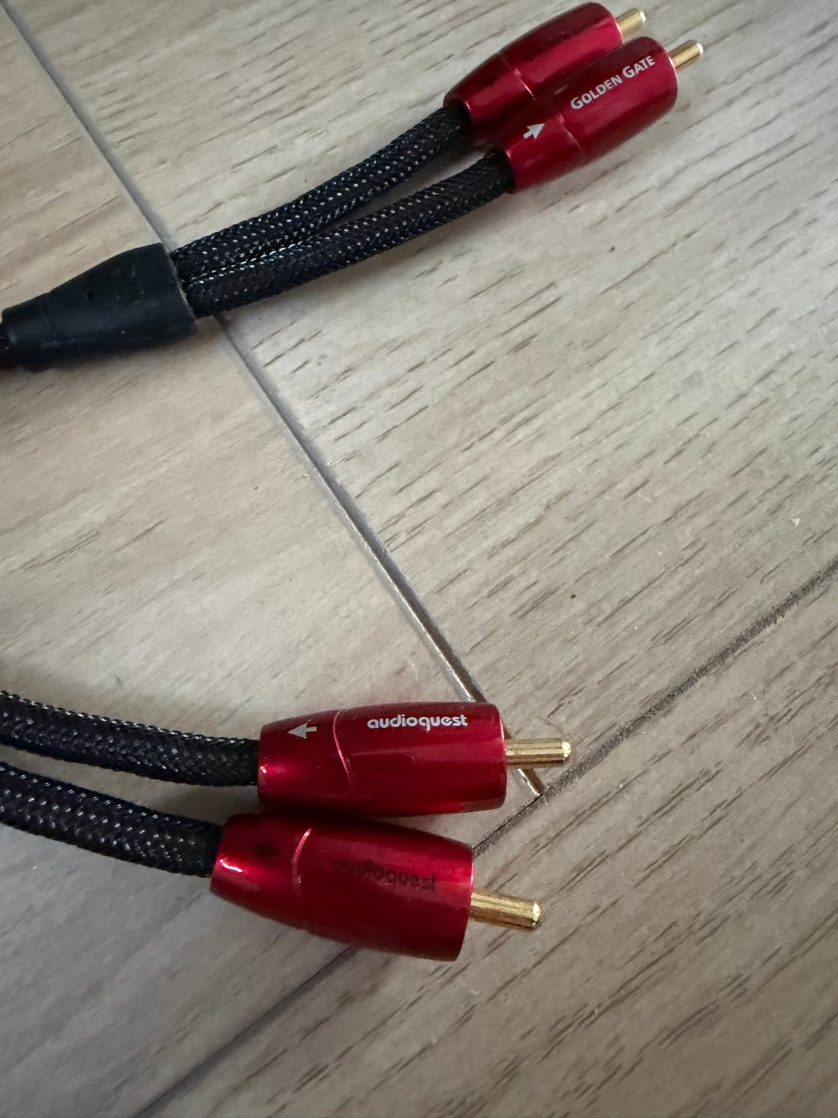 Audioquest Golden Gate RCA Interlink Kabel 2m, Ophalen of Verzenden, Zo goed als nieuw, 2 tot 5 meter, Interlink-kabel