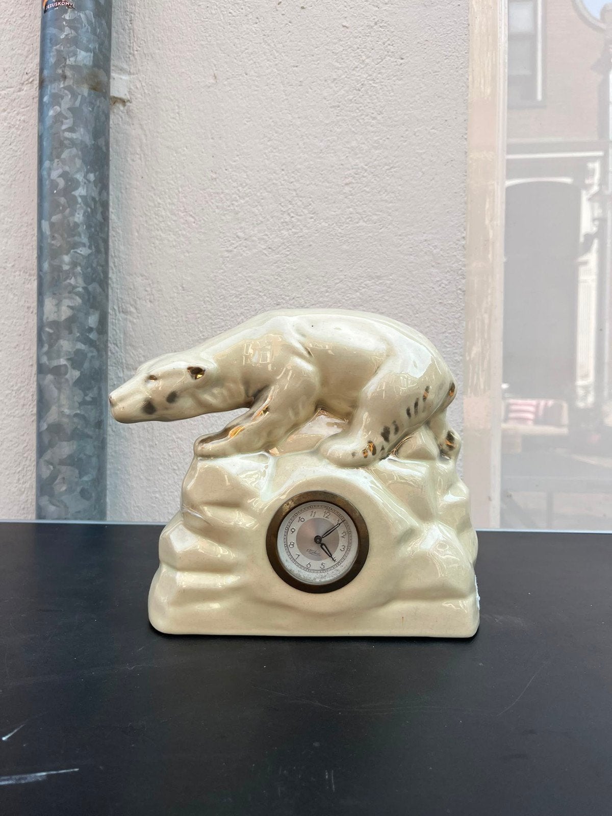 Vintage ijsbeer klokje - keramiek, Antiek en Kunst, Ophalen of Verzenden