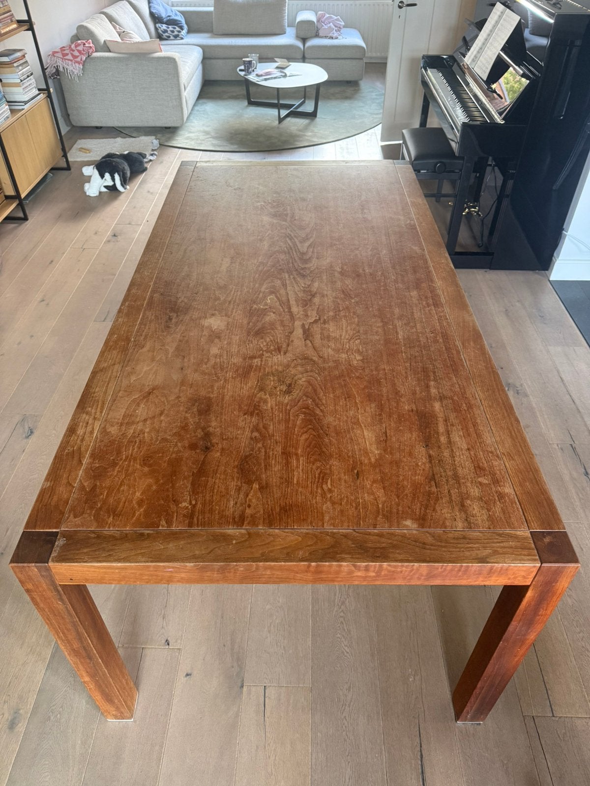 Massief jatoba houten eettafel - 200 x 100 cm, Ophalen, Gebruikt, Landelijk stoere- stijl, 200 cm of meer