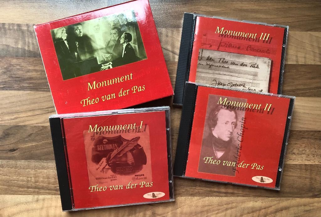Monument voor Theo van der Pas (piano) 3cd boxset, Gebruikt, Boxset, Overige typen, Ophalen of Verzenden