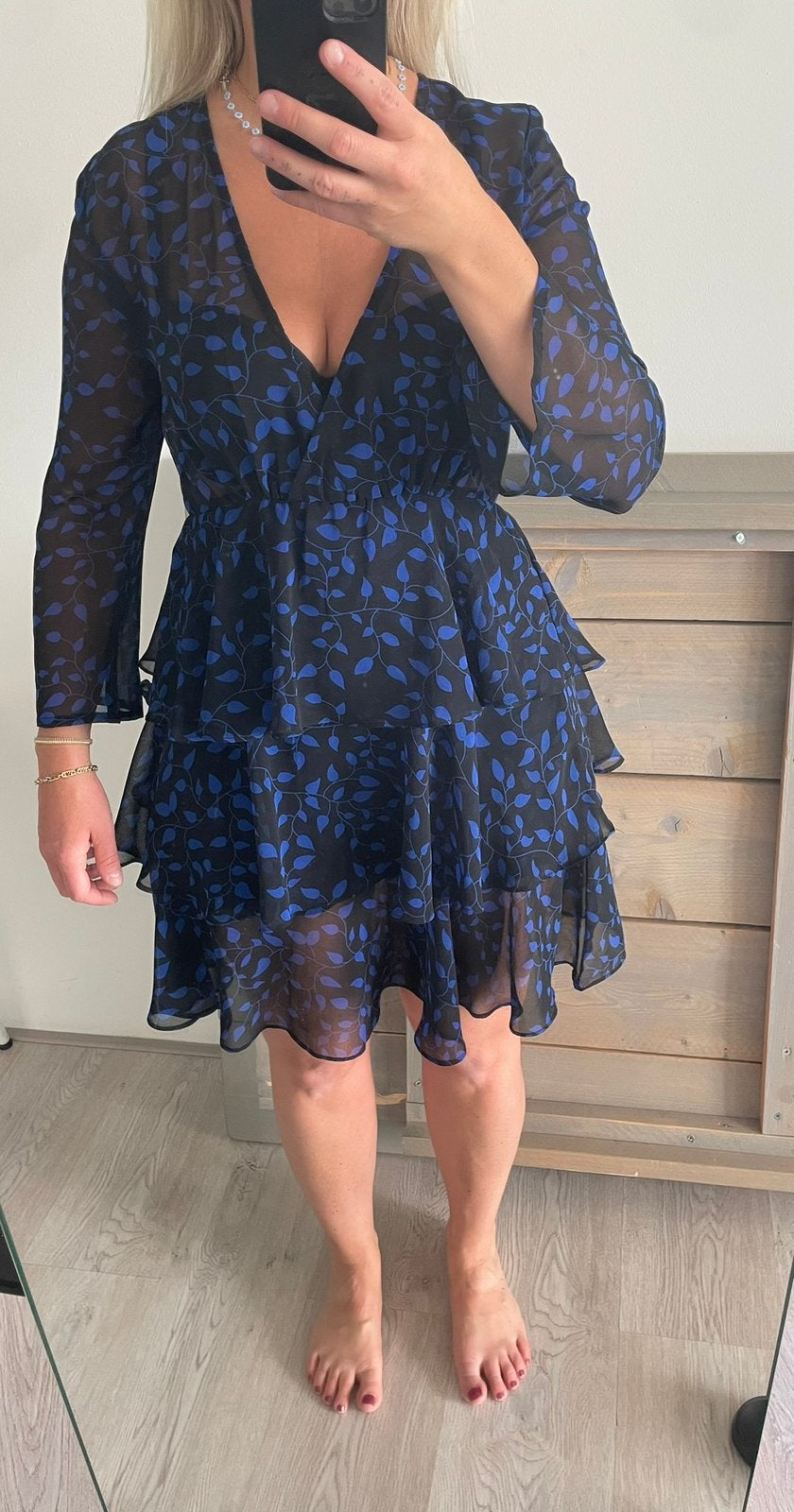Zomerse NA-KD jurk, Kleding | Dames, Blauw, Nieuw, Ophalen of Verzenden, Maat 34 (XS) of kleiner