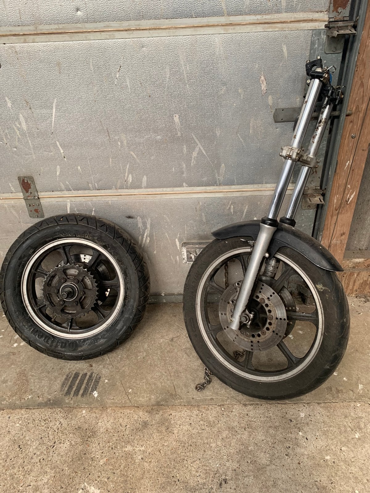 Z1000 K wielen en voorvork bj. 1982, Ophalen, Gebruikt