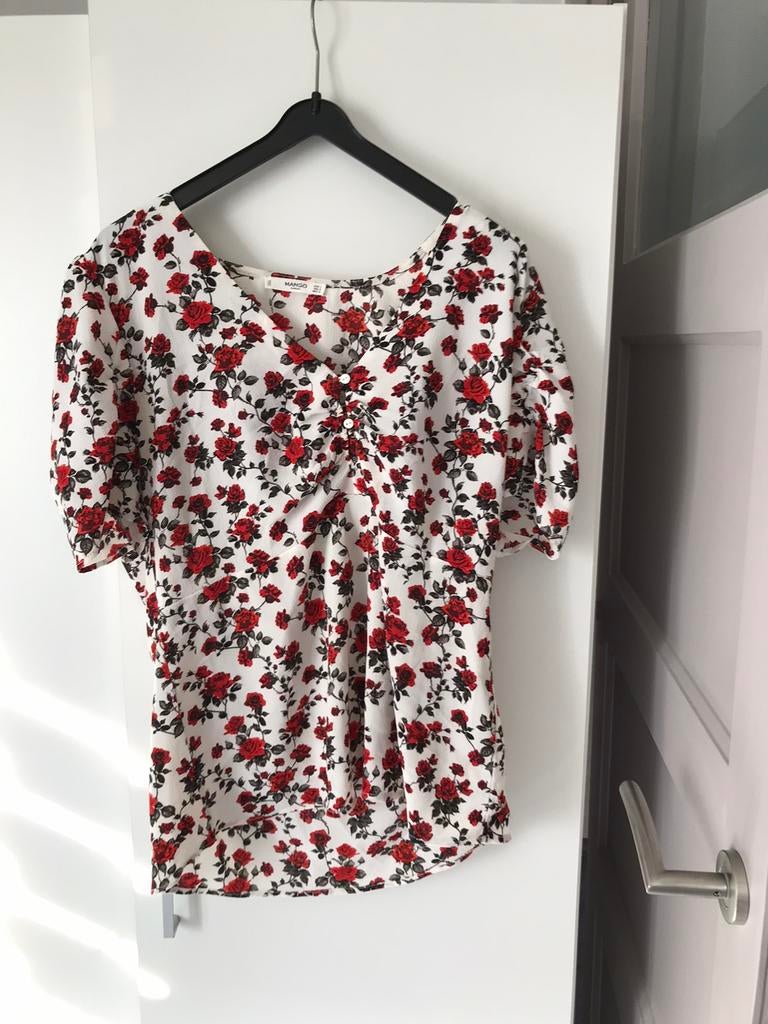 Rozen blouse Mango, Ophalen of Verzenden, Gedragen, Maat 42/44 (L), Overige kleuren